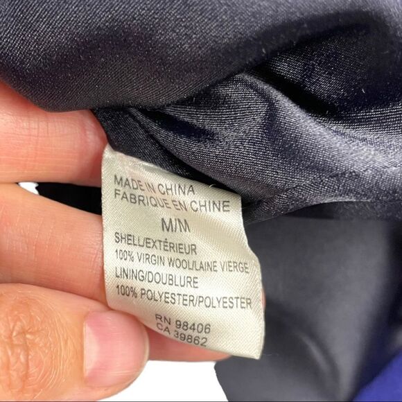 𝅺THEORY Olivan Royal Purple Wool Peacoat Size M - Picture 6 of 6